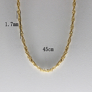 Gold-Plated Stainless Steel Rope Chain Necklace for Women(CH6002-2)