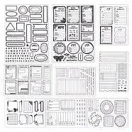 9 Sheets 9 Styles PVC Plastic Stamps, for DIY Scrapbooking, Photo Album Decorative, Cards Making, Stamp Sheets, Mixed Shapes, 160~297x110~148x3mm, 1 sheet/style(DIY-GL0004-95)