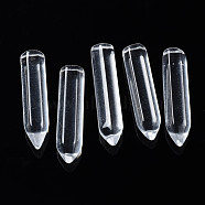 Transparent Glass Beads, Pencil Stub, Clear, 35x8.5x8mm(GLAA-S066-001)