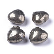 Natural Pyrite Beads, No Hole/Undrilled, Heart, 20x20x13~13.5mm(X-G-F659-B28)