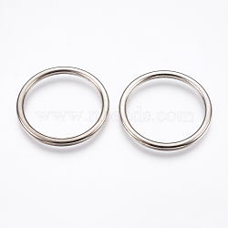 CCB Plastic Linking Rings, Stainless Steel Color, 49x4mm, Hole: 40.5mm(CCB-E052-27P)