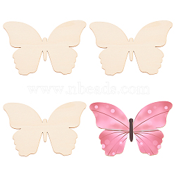 Unfinished Wood Pieces, Wood Cutouts, for DIY Wall Decoration Pendants, Butterfly, 140x201x2.3mm(DIY-WH0430-025A)