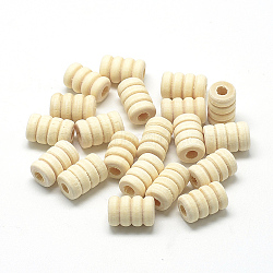 Unfinished Wood Beads, Natural Wooden Beads, Large Hole Beads, Lead Free, Column, Cornsilk, 14x9mm, Hole: 4mm, 200pcs/bag(WOOD-PH0001-21-LF)