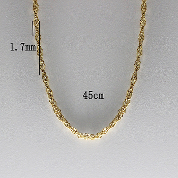 Gold-Plated Stainless Steel Rope Chain Necklaces for Women