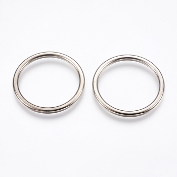 CCB Plastic Linking Rings, Stainless Steel Color, 49x4mm, Hole: 40.5mm