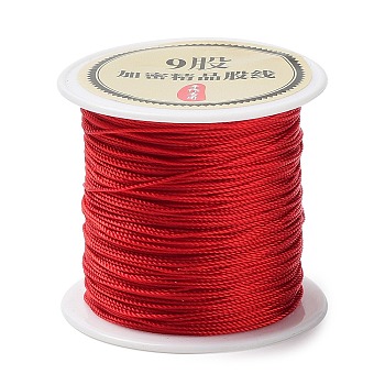 9-Ply Round Nylon Thread, with Spool, Crimson, 0.6mm, about 41.56 Yards(38m)/Roll