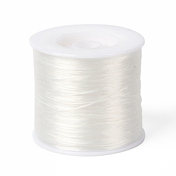 400M Flat Elastic Crystal String, Elastic Beading Thread, for Stretch Bracelet Making, Clear, 0.2mm, 1mm wide, about 446.81 Yards(400m)/Roll