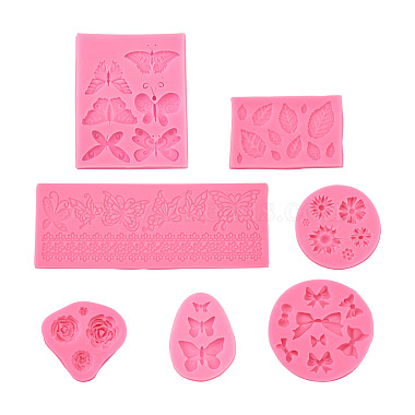 Deep Pink Silicone Fondant Molds