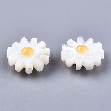 Natural White Shell Mother of Pearl Shell Beads(SHEL-S266-13A)-2