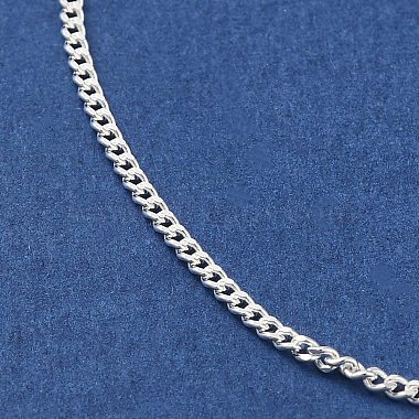925 серебряные браслеты-цепочки-панцири женские(BJEW-E101-01S-10)-3