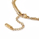 Collier double couche de perles d'imitation et de chaînes à chevrons(NJEW-P269-16G)-4