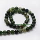 Faceted Round Natural Moss Agate Bead Strands(G-L437-24-8mm)-2