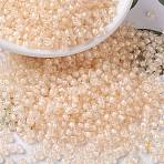MIYUKI Round Rocailles Beads, Japanese Seed Beads, 8/0, (RR2217) Inside Dyed Ivory, 8/0, 3mm, Hole: 1mm, about 422~455pcs/10g(X-SEED-G008-RR2217)