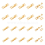 24Pcs 2 Styles Brass Fold Over Clasps, Rectangle, Real 18K Gold Plated, 15~16.5x3.5~4.5x4.5mm, 12pcs/style(KK-UN0003-11G)