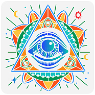 PET Hollow Out Drawing Painting Stencils, for DIY Scrapbook, Photo Album, Eye of Horus Pattern, 30x30cm(DIY-WH0391-0288)