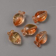 Handmade Lampwork Beads, Carrot, Orange, 12.5x8x6mm, Hole: 1mm(LAMP-CJC0007-08A)