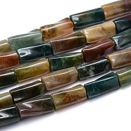 Natural Indian Agate Twist Bead Strands, Column, 21x9.5x9.5mm, Hole: 2mm, about 20pcs/strand, 15.7 inch(G-L240-11)