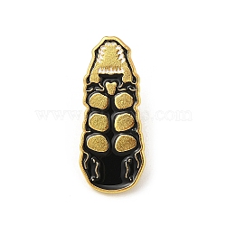 Eye Theme Enamel Pins, Alloy Brooches for Backpack Clothes, Spider, 30x12.5mm(JEWB-S037-01G-01)