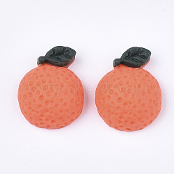 Resin Decoden Cabochons, Orange, Orange Red, 18x14.5x8mm(CRES-T010-96)