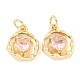 Rack Plating Brass Micro Pave Cubic Zirconia Charms(KK-F089-04G)-1