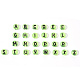 透明なライトグリーンのアクリルビーズ(TACR-YW0001-09B)-2