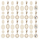 12Pcs 2 Style Oval/Round Wood Pendant Cabochon Settings Pendant Decorations(KEYC-AB00025)-1