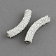 Polymer Clay Grade A Rhinestone Curved Tube Beads(RB-S026)-1