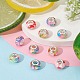 10pcs 5 couleurs de perles rondelles européennes en résine transparente(RPDL-YW0001-07B)-5