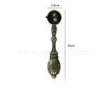 Brass Handle Wax Sealing Stamp Melting Spoon, for Wax Seal Stamp Melting Spoon Wedding Invitations Making, Antique Bronze, 110x24mm(PW-WG90433-01)
