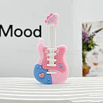PVC Plastic Guitar Pendants, Pearl Pink, 75x36mm(PW-WG9F2F7-02)