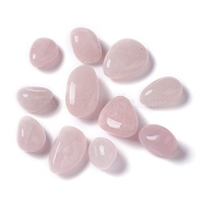 Natural Rose Quartz Beads, Tumbled Stone, Healing Stones for 7 Chakras Balancing, Crystal Therapy, Vase Filler Gems, No Hole/Undrilled, Nuggets, 17~27x13~20x9~12.5mm, about 187pcs/1000g.(G-O188-04)