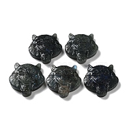 Natural Labradorite Engraved Cabochons, Tiger, 43~44x41~41.5x10~11mm(G-C097-01C)