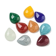 Dyed Natural White Jade Cabochons, Teardrop, Mixed Color, 10.5x8x4mm(G-Q173-02C-11)