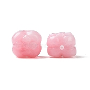 Opaque Epoxy Resin Beads, Clover, Pink, 10x9x8mm, Hole: 1.2mm(RESI-I046-04B)