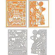 Birthday Cake Carbon Steel Cutting Dies Stencils, for DIY Scrapbooking, Photo Album, Decorative Embossing Paper Card, Stainless Steel Color, Food, 91~107x142x0.8mm, 1pc/style(DIY-WH0309-1395)