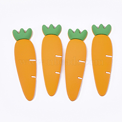 PVC Plastic Cabochons, Carrot, Dark Orange, 60x16.5x4.5mm(X-PVC-T004-28)