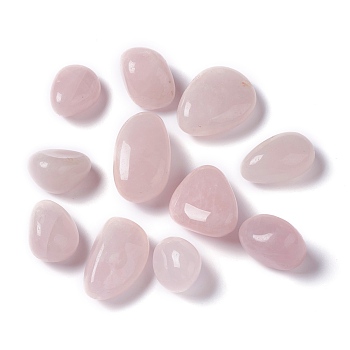 Natural Rose Quartz Beads, Tumbled Stone, Healing Stones for 7 Chakras Balancing, Crystal Therapy, Vase Filler Gems, No Hole/Undrilled, Nuggets, 17~27x13~20x9~12.5mm, about 187pcs/1000g.