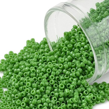 TOHO Round Seed Beads, Japanese Seed Beads, (47) Opaque Mint Green, 15/0, 1.5mm, Hole: 0.7mm, about 135000pcs/pound