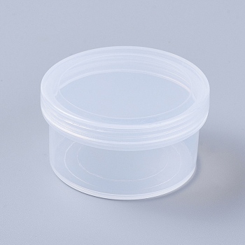 Transparent Plastic Boxes,  Bead Storage Containers with Lid, Column, Clear, 5.4x2.8cm, Capacity: 30ml(1.01 fl. oz)