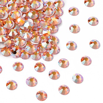 Preciosa&reg MAXIMA Crystal No Hotfix Flatback Stones, Czech Crystal, Dura Foiling, Round(438 11 615 Chaton Rose), 90310 200 Sun AB, SS12(3~3.2mm)