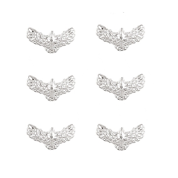 Alloy Cabochons, Nail Art Decoration Accessories for Women, Eagle, Platinum, 5x9x1.8mm, about 100pcs/bag