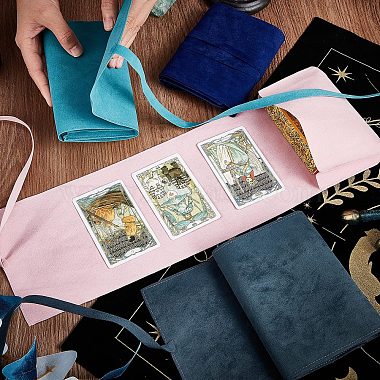 4Pcs 4 Colors Double-Sided Velvet Tarot Cards Storage Bags(ABAG-CN0001-03)-3