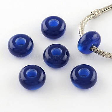 13mm Blue Rondelle Resin Beads