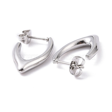 Non-Tarnish 304 Stainless Steel V-shape Stud Earrings(EJEW-G293-26P)-2