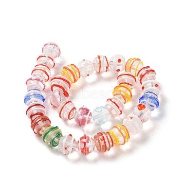 Brins de perles rondes au chalumeau clair faites à la main(LAMP-G150-02D)-3