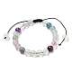bracelets de perles de fluorite naturelle(BJEW-K228-03)-1