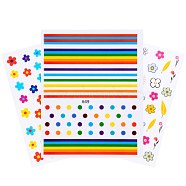 Nail Art Stickers, Self-adhesive, For Nail Tips Decorations, Mixed Patterns, Mixed Color, 10x8cm(MRMJ-Q065-M1)