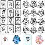 Custom Wall Theme PVC Plastic Clear Stamps, for DIY Scrapbooking, Photo Album Decorative, Cards Making, Constellation, 160x110mm, 2pcs/set(DIY-WH0619-0010)