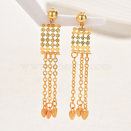 Cable Chain with Heart Tassel Earrings for Women(CM9283)