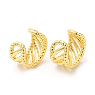 Rack Plating Brass Hollow Cuff Earrings for Women, Long-Lasting Plated, Lead Free & Cadmium Free, Real 18K Gold Plated, 13.5x15x8mm(EJEW-D059-24G)